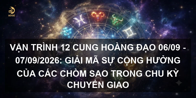 Vận trình 12 cung hoàng đạo 06/09 - 07/09/2026: Giải mã sự cộng hưởng của các chòm sao trong chu kỳ chuyển giao