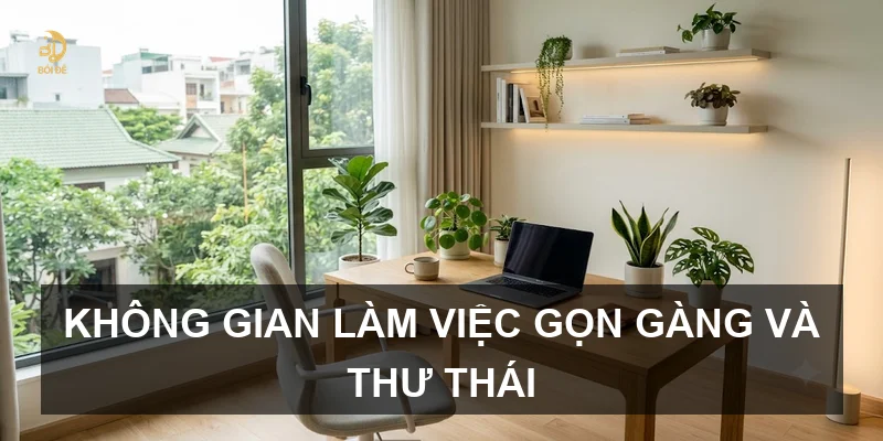 Không gian làm việc gọn gàng và thư thái