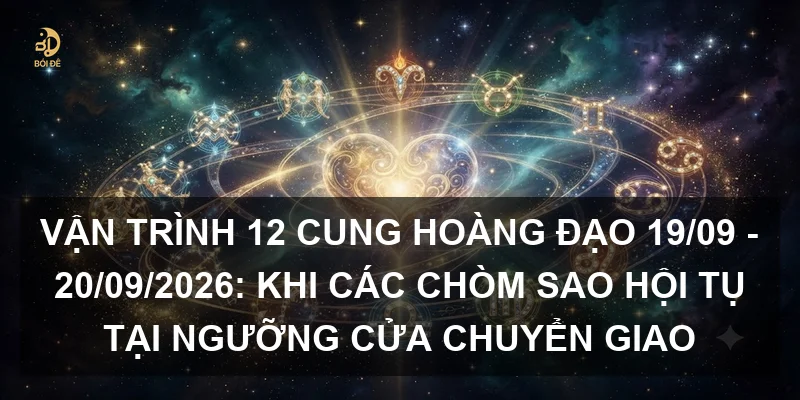 Vận trình 12 cung hoàng đạo 19/09 - 20/09/2026: Khi các chòm sao hội tụ tại ngưỡng cửa chuyển giao