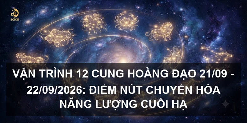 Vận trình 12 cung hoàng đạo 21/09 - 22/09/2026: Điểm nút chuyển hóa năng lượng cuối hạ