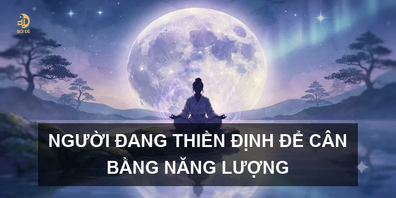 Người đang thiền định để cân bằng năng lượng