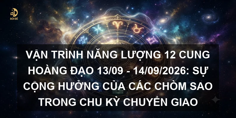 Vận trình năng lượng 12 cung hoàng đạo 13/09 - 14/09/2026: Sự cộng hưởng của các chòm sao trong chu kỳ chuyển giao