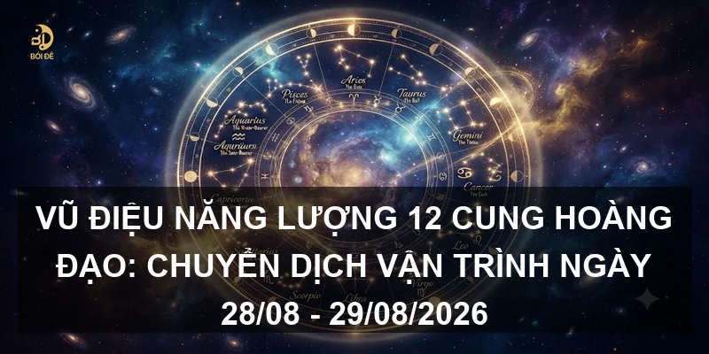 Vũ điệu năng lượng 12 cung hoàng đạo: Chuyển dịch vận trình ngày 28/08 - 29/08/2026