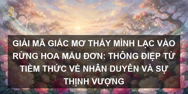 Giải mã giấc mơ thấy mình lạc vào rừng hoa mẫu đơn: Thông điệp từ tiềm thức về nhân duyên và sự thịnh vượng