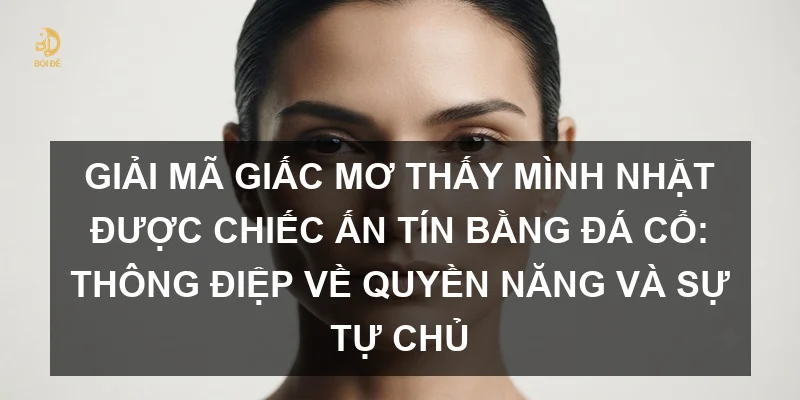Giải mã giấc mơ thấy mình nhặt được chiếc ấn tín bằng đá cổ: Thông điệp về quyền năng và sự tự chủ