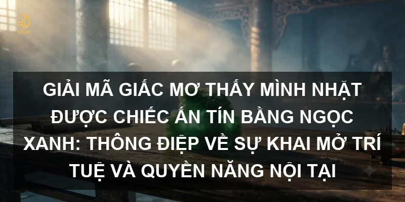 Giải mã giấc mơ thấy mình nhặt được chiếc ấn tín bằng ngọc xanh: Thông điệp về sự khai mở trí tuệ và quyền năng nội tại