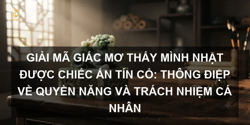 Giải mã giấc mơ thấy mình nhặt được chiếc ấn tín cổ: Thông điệp về quyền năng và trách nhiệm cá nhân