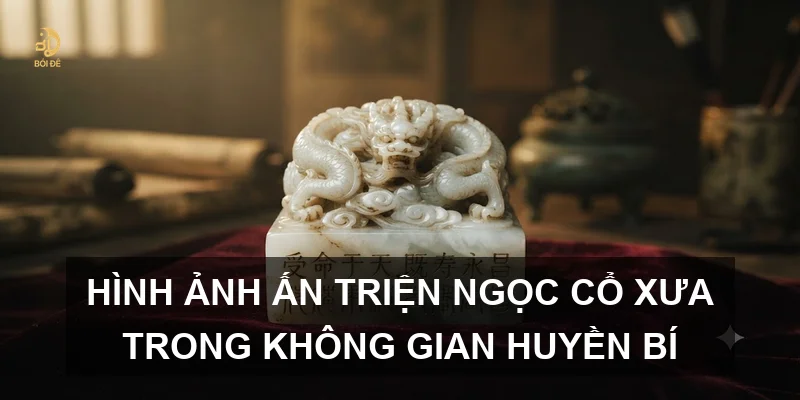 Hình ảnh ấn triện ngọc cổ xưa trong không gian huyền bí