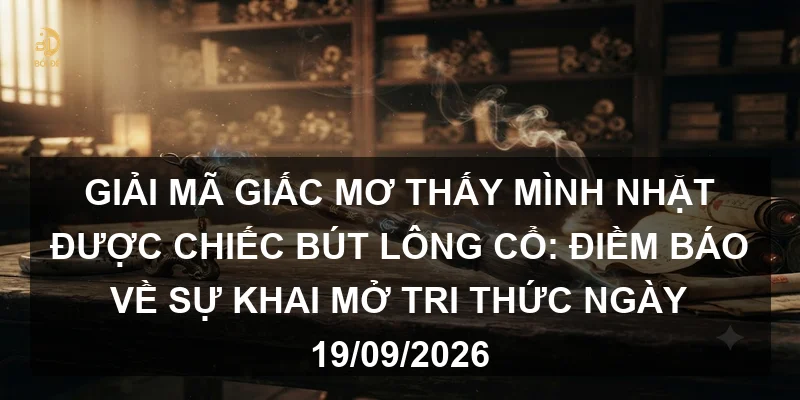 Giải mã giấc mơ thấy mình nhặt được chiếc bút lông cổ: Điềm báo về sự khai mở tri thức ngày 19/09/2026