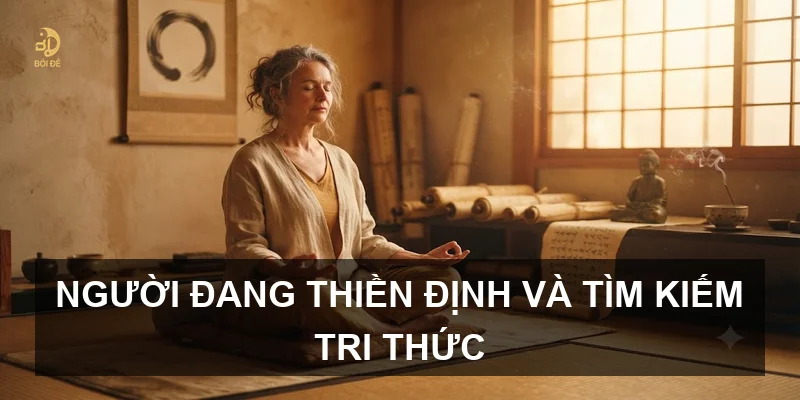 Người đang thiền định và tìm kiếm tri thức
