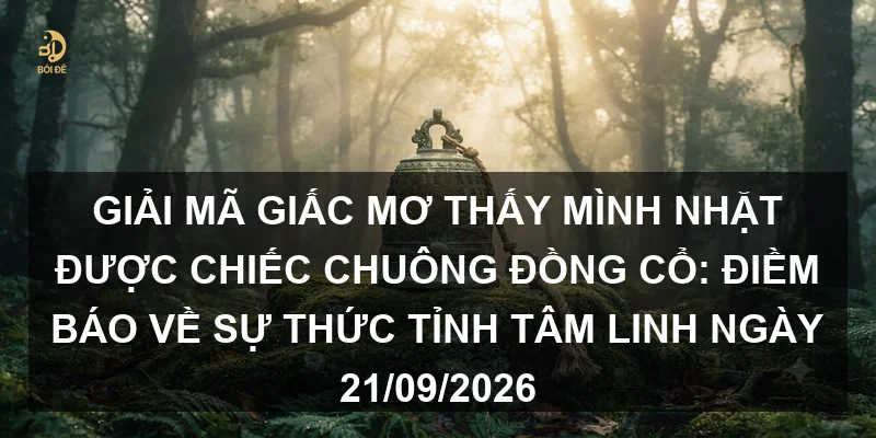Giải mã giấc mơ thấy mình nhặt được chiếc chuông đồng cổ: Điềm báo về sự thức tỉnh tâm linh ngày 21/09/2026