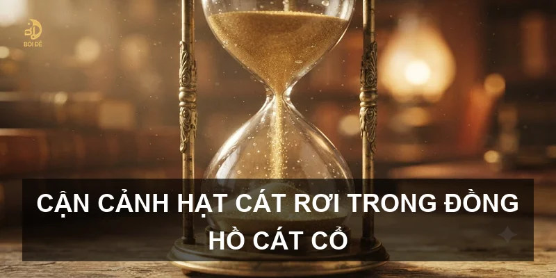 Cận cảnh hạt cát rơi trong đồng hồ cát cổ