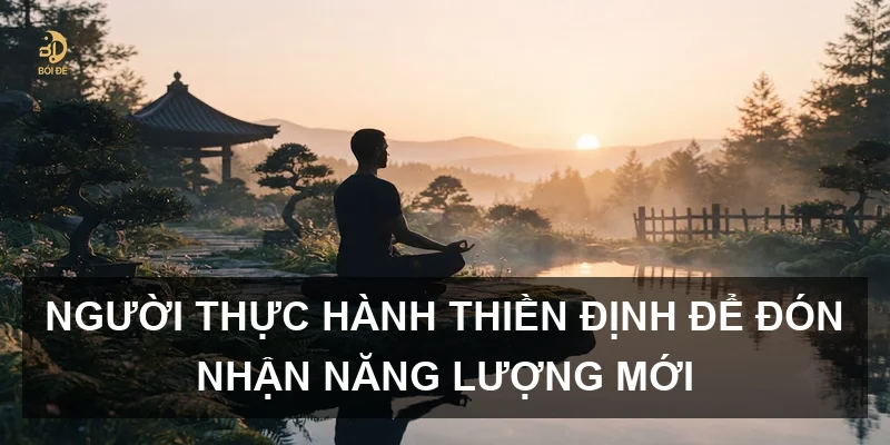Người thực hành thiền định để đón nhận năng lượng mới