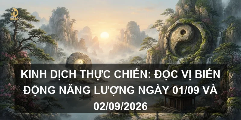 Kinh Dịch thực chiến: Đọc vị biến động năng lượng ngày 01/09 và 02/09/2026