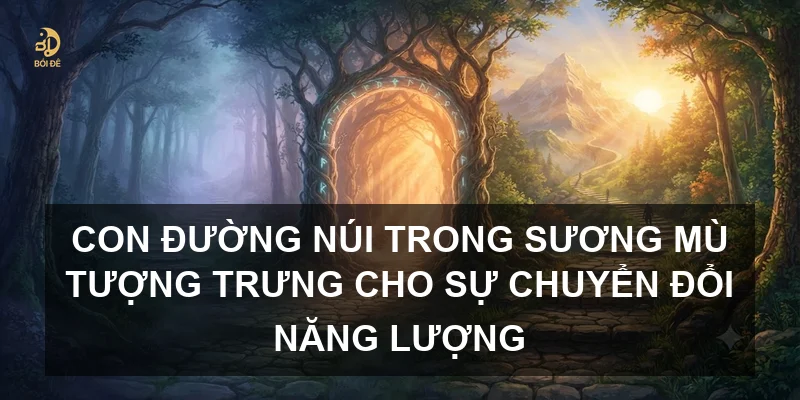Con đường núi trong sương mù tượng trưng cho sự chuyển đổi năng lượng