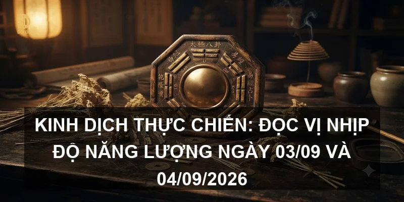 Kinh Dịch thực chiến: Đọc vị nhịp độ năng lượng ngày 03/09 và 04/09/2026
