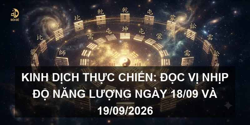 Kinh Dịch thực chiến: Đọc vị nhịp độ năng lượng ngày 18/09 và 19/09/2026
