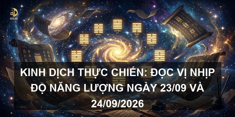 Kinh Dịch thực chiến: Đọc vị nhịp độ năng lượng ngày 23/09 và 24/09/2026