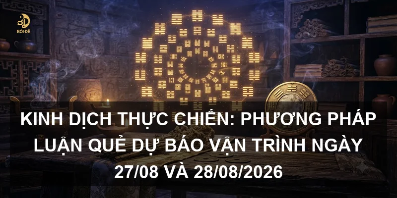 Kinh Dịch thực chiến: Phương pháp luận quẻ dự báo vận trình ngày 27/08 và 28/08/2026