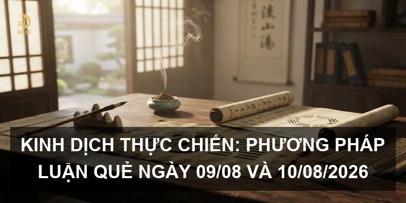 Kinh Dịch thực chiến: Phương pháp luận quẻ ngày 09/08 và 10/08/2026