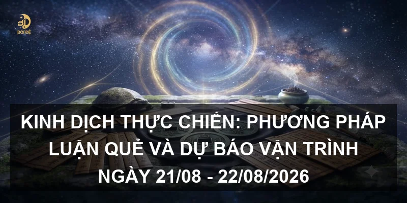 Kinh Dịch thực chiến: Phương pháp luận quẻ và dự báo vận trình ngày 21/08 - 22/08/2026