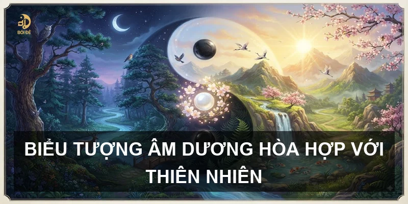 Biểu tượng Âm Dương hòa hợp với thiên nhiên