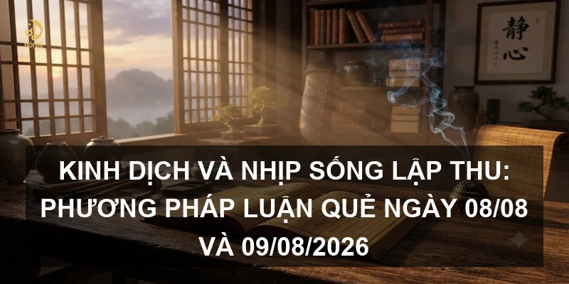 Kinh Dịch và nhịp sống Lập Thu: Phương pháp luận quẻ ngày 08/08 và 09/08/2026