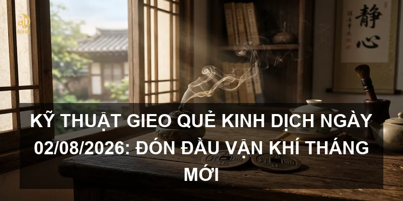 Kỹ thuật gieo quẻ Kinh Dịch ngày 02/08/2026: Đón đầu vận khí tháng mới