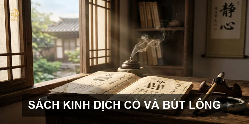 Sách Kinh Dịch cổ và bút lông