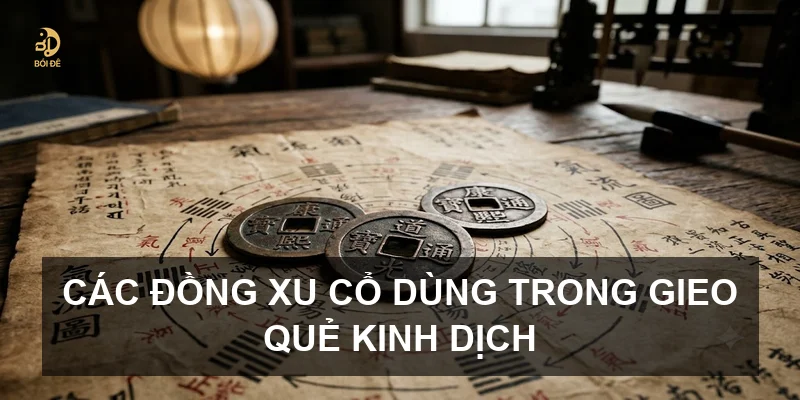 Các đồng xu cổ dùng trong gieo quẻ Kinh Dịch