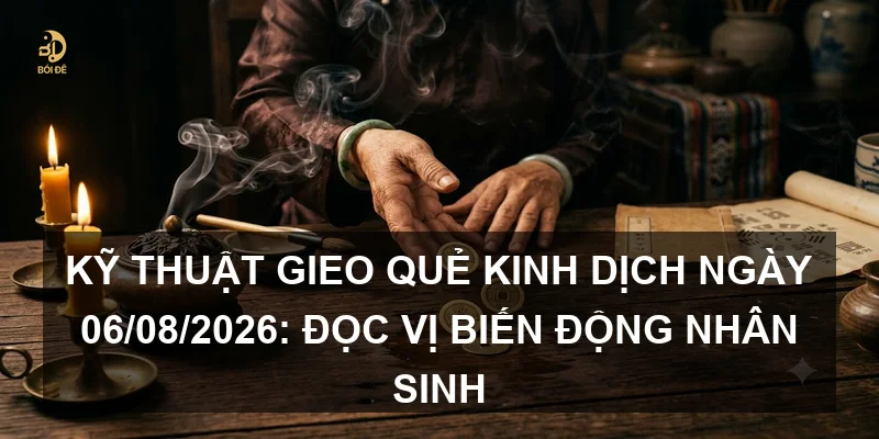 Kỹ thuật gieo quẻ Kinh Dịch ngày 06/08/2026: Đọc vị biến động nhân sinh
