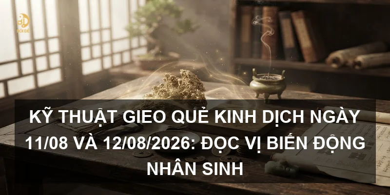 Kỹ thuật gieo quẻ Kinh Dịch ngày 11/08 và 12/08/2026: Đọc vị biến động nhân sinh