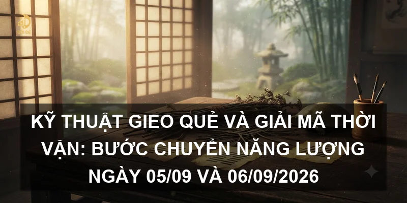 Kỹ thuật gieo quẻ và giải mã thời vận: Bước chuyển năng lượng ngày 05/09 và 06/09/2026