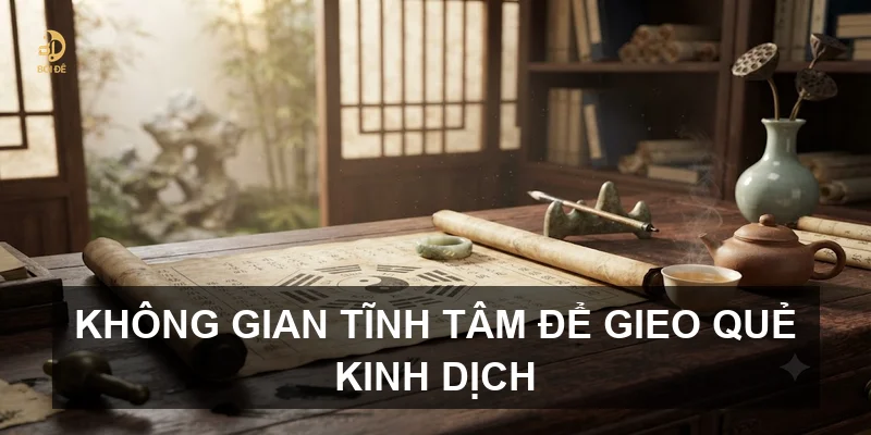 Không gian tĩnh tâm để gieo quẻ Kinh Dịch