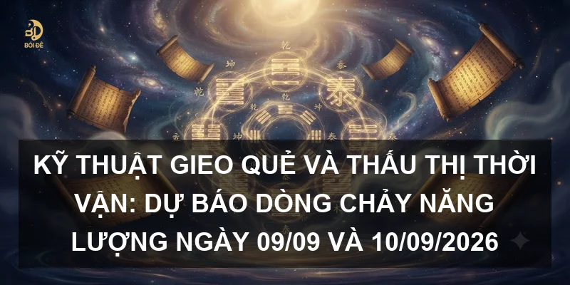 Kỹ thuật gieo quẻ và thấu thị thời vận: Dự báo dòng chảy năng lượng ngày 09/09 và 10/09/2026