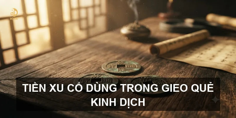 Tiền xu cổ dùng trong gieo quẻ Kinh Dịch