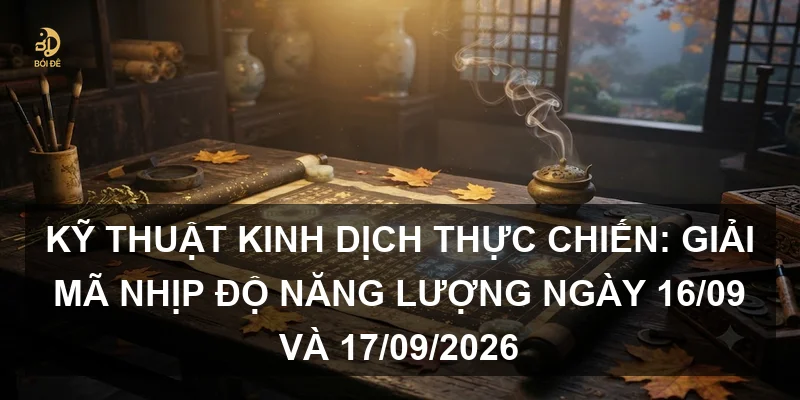 Kỹ thuật Kinh Dịch thực chiến: Giải mã nhịp độ năng lượng ngày 16/09 và 17/09/2026