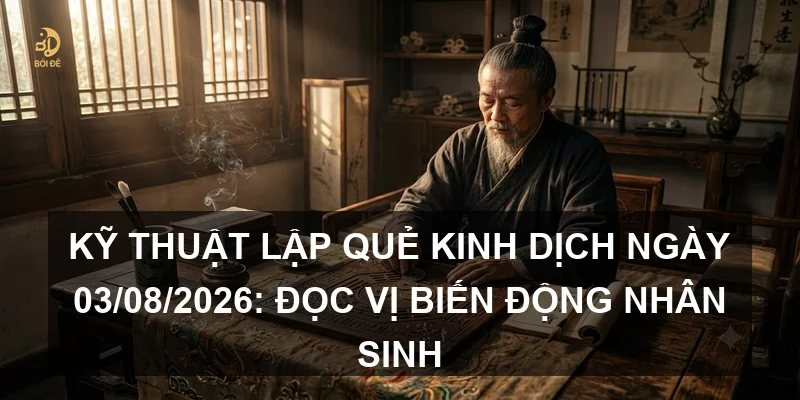 Kỹ thuật lập quẻ Kinh Dịch ngày 03/08/2026: Đọc vị biến động nhân sinh