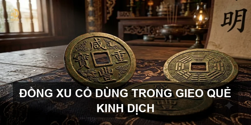 Đồng xu cổ dùng trong gieo quẻ Kinh Dịch