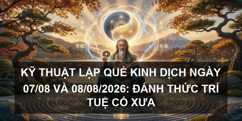 Kỹ thuật lập quẻ Kinh Dịch ngày 07/08 và 08/08/2026: Đánh thức trí tuệ cổ xưa