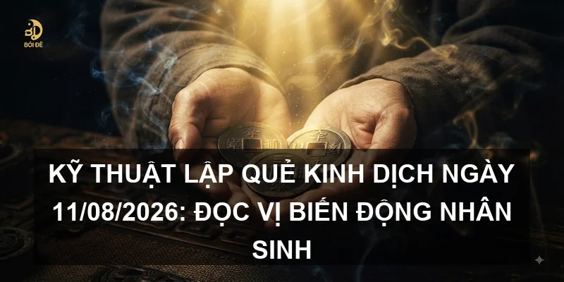 Kỹ thuật lập quẻ Kinh Dịch ngày 11/08/2026: Đọc vị biến động nhân sinh