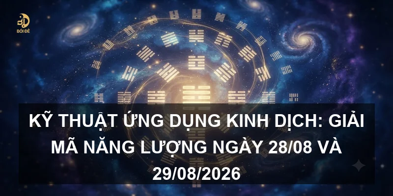 Kỹ thuật ứng dụng Kinh Dịch: Giải mã năng lượng ngày 28/08 và 29/08/2026