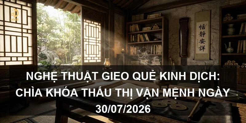 Nghệ thuật gieo quẻ Kinh Dịch: Chìa khóa thấu thị vận mệnh ngày 30/07/2026