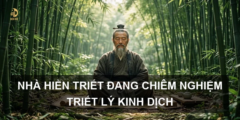 Nhà hiền triết đang chiêm nghiệm triết lý Kinh Dịch
