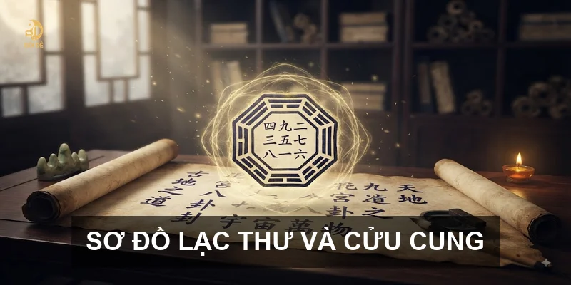Sơ đồ Lạc Thư và Cửu Cung