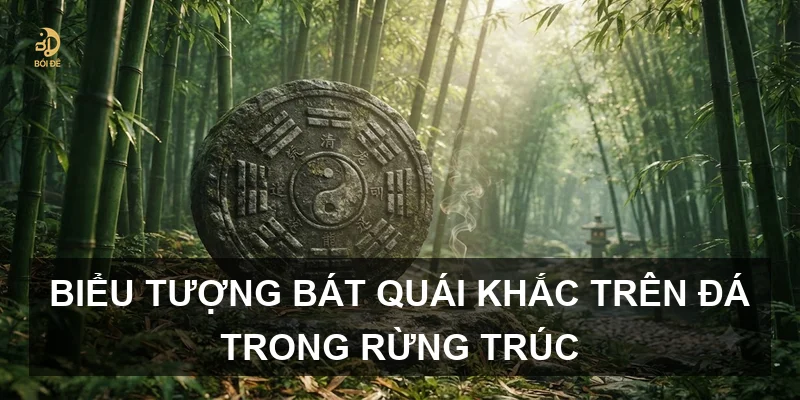 Biểu tượng Bát quái khắc trên đá trong rừng trúc