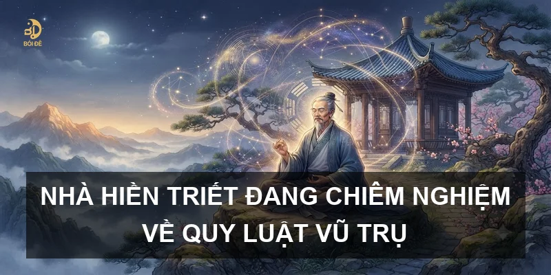 Nhà hiền triết đang chiêm nghiệm về quy luật vũ trụ
