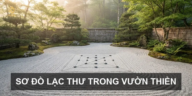 Sơ đồ Lạc Thư trong vườn thiền