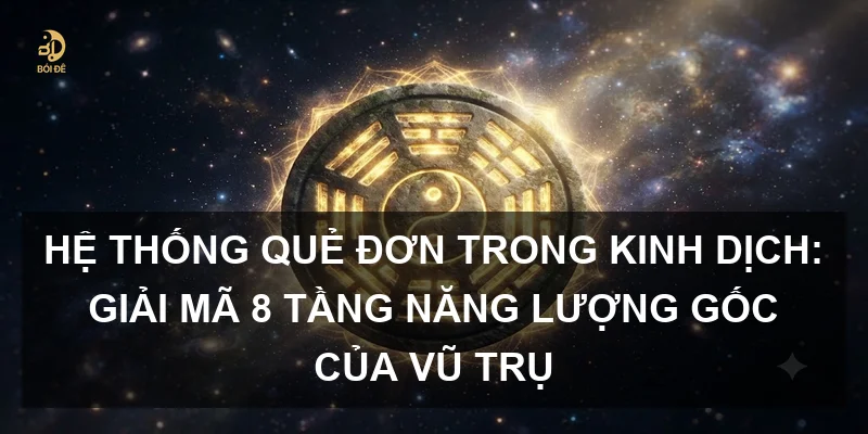 Hệ thống quẻ đơn trong Kinh Dịch: Giải mã 8 tầng năng lượng gốc của vũ trụ