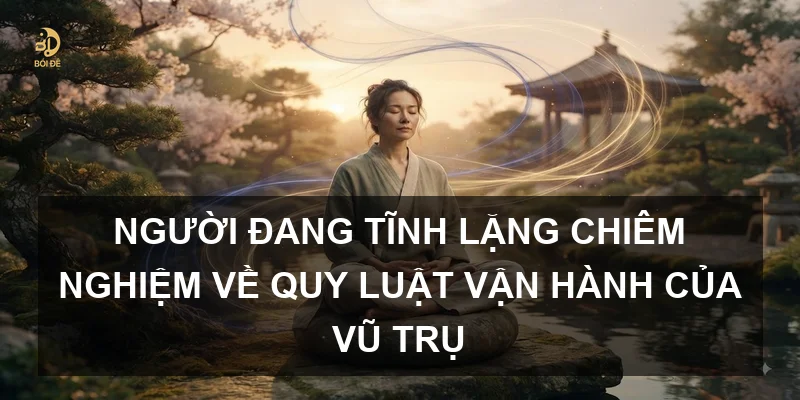 Người đang tĩnh lặng chiêm nghiệm về quy luật vận hành của vũ trụ